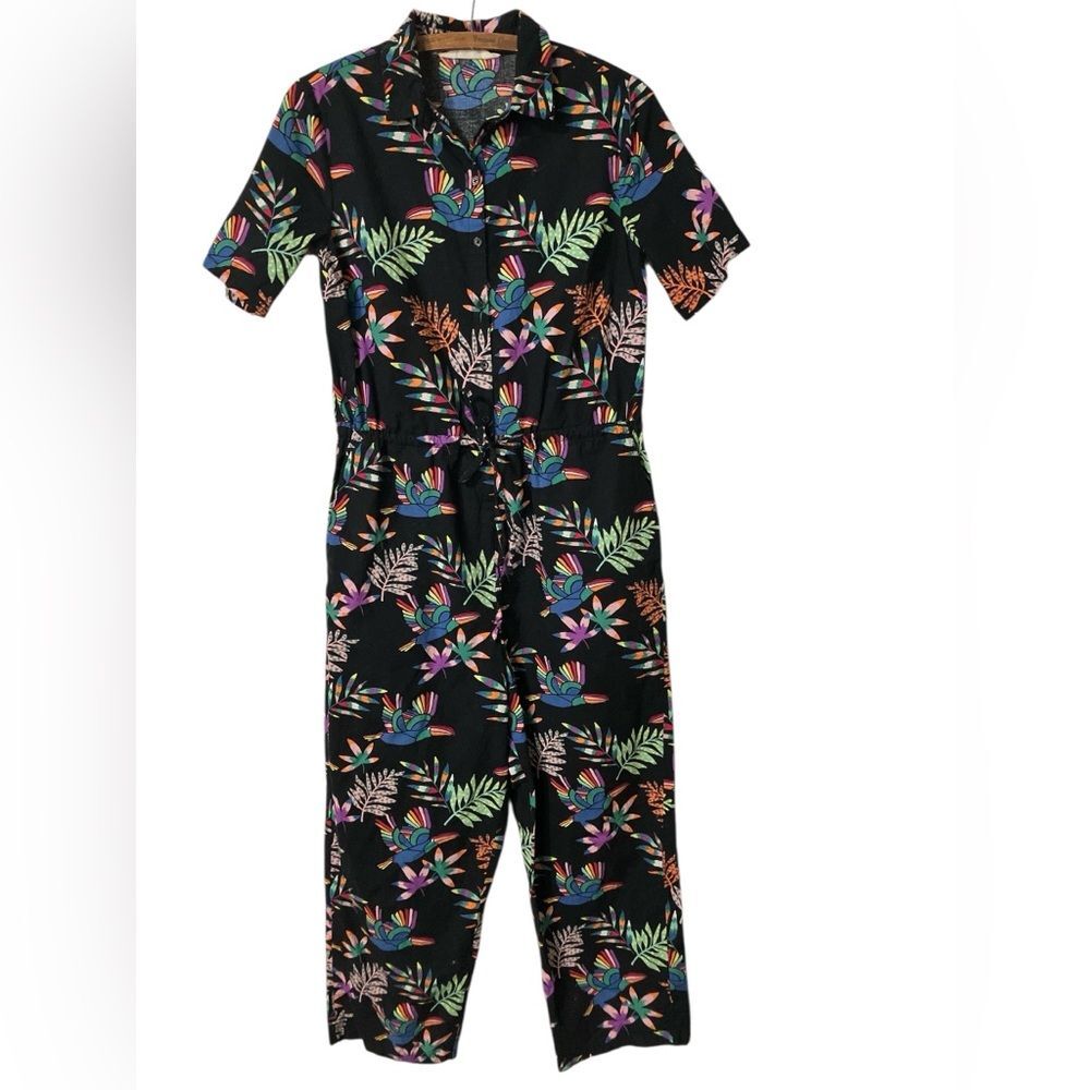 Sugarhill Jumpsuit Size 4 Birds Toucan Rainbow Colorful Fun Whimsical Animal